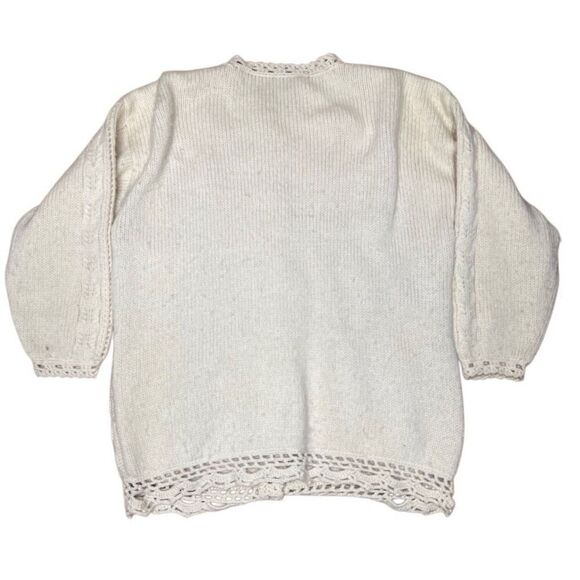 American Vintage Designer Threads Aplaca Button Sweater Cardigan Medium - Picture 5 of 7